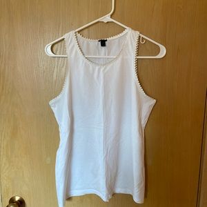 J.Crew Faux Leather Trim Tank Top